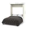Bestar Lumina 66W Queen Murphy Bed with Desk, White Chocolate 85184-31